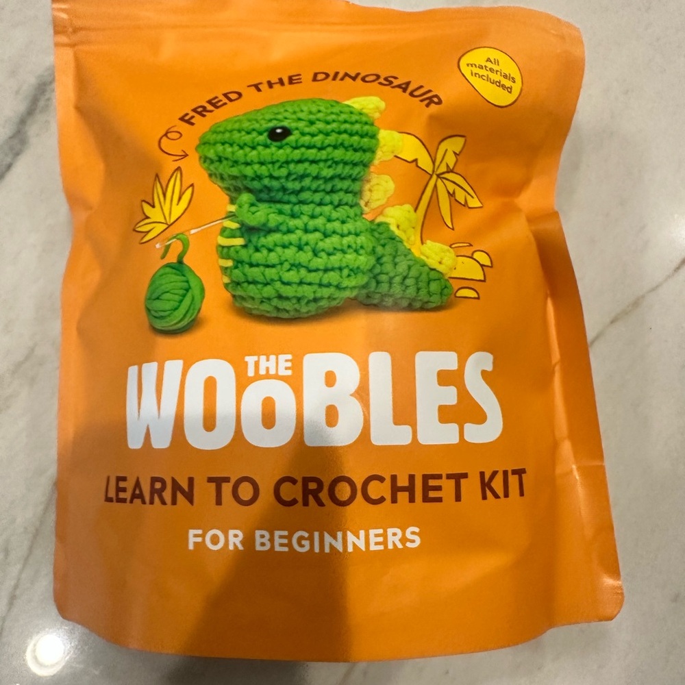The Woobles Crochet Kit - Fred the Dinosaur